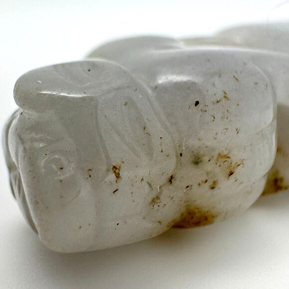 Jade Stone Seal Chop Carving of a Chinese Mythical Beast Foo Dog Vintage #6 - Picture 6 of 10